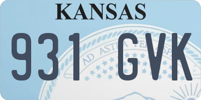 KS license plate 931GVK