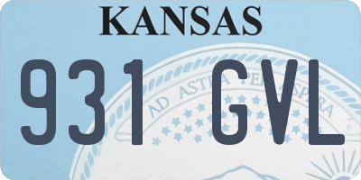 KS license plate 931GVL