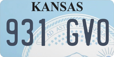 KS license plate 931GVO