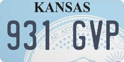 KS license plate 931GVP