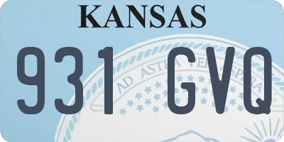 KS license plate 931GVQ