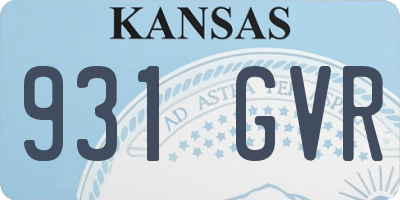 KS license plate 931GVR