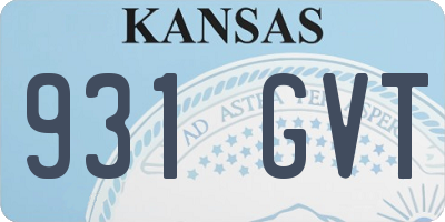 KS license plate 931GVT