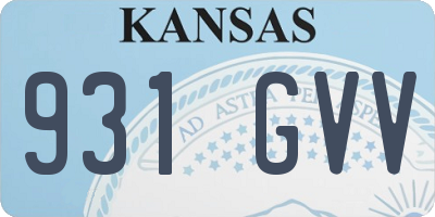 KS license plate 931GVV