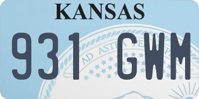 KS license plate 931GWM