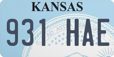 KS license plate 931HAE