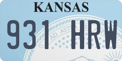 KS license plate 931HRW