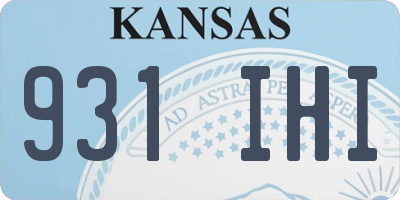 KS license plate 931IHI