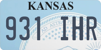 KS license plate 931IHR