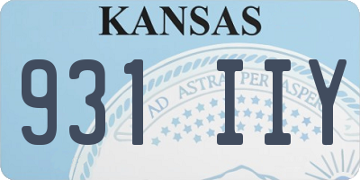 KS license plate 931IIY