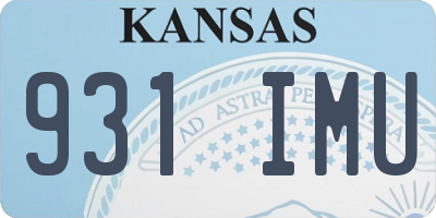 KS license plate 931IMU