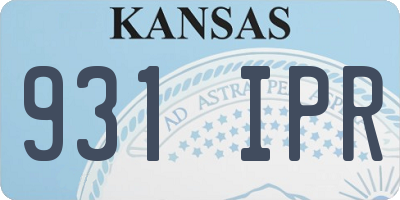 KS license plate 931IPR