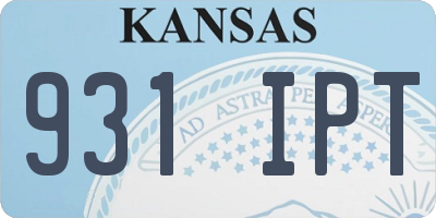 KS license plate 931IPT