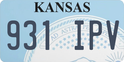 KS license plate 931IPV