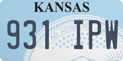 KS license plate 931IPW