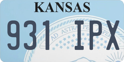 KS license plate 931IPX