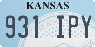 KS license plate 931IPY