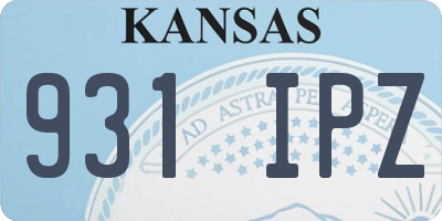 KS license plate 931IPZ