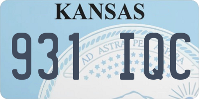 KS license plate 931IQC