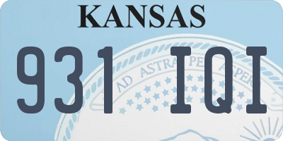 KS license plate 931IQI