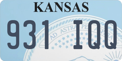 KS license plate 931IQQ