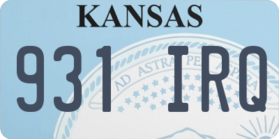 KS license plate 931IRQ