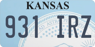 KS license plate 931IRZ