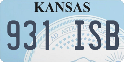 KS license plate 931ISB
