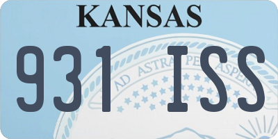 KS license plate 931ISS