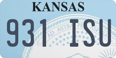 KS license plate 931ISU
