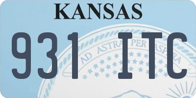 KS license plate 931ITC