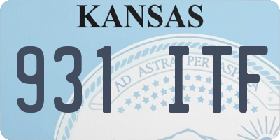 KS license plate 931ITF