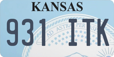 KS license plate 931ITK