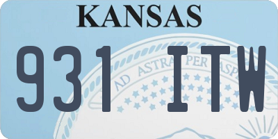 KS license plate 931ITW