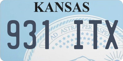 KS license plate 931ITX
