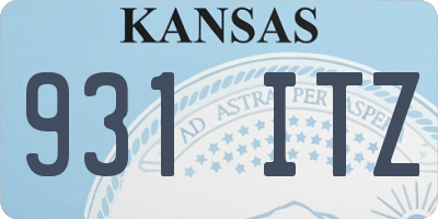 KS license plate 931ITZ