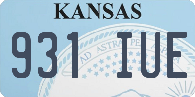KS license plate 931IUE