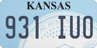 KS license plate 931IUO
