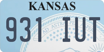KS license plate 931IUT