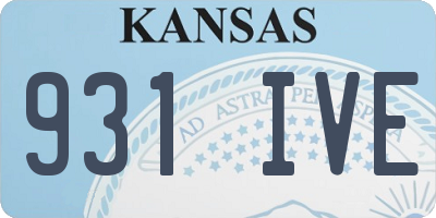 KS license plate 931IVE