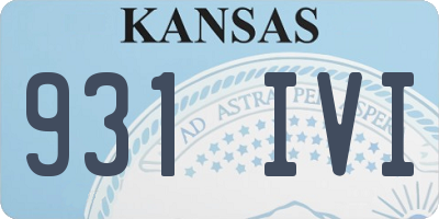 KS license plate 931IVI