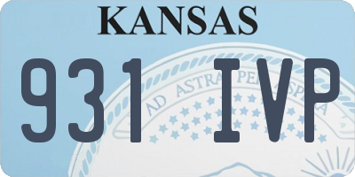 KS license plate 931IVP