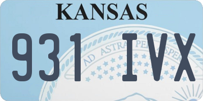 KS license plate 931IVX