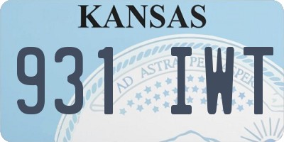 KS license plate 931IWT