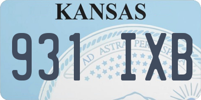 KS license plate 931IXB