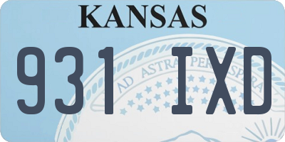 KS license plate 931IXD