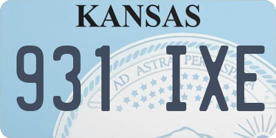 KS license plate 931IXE