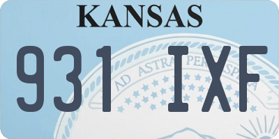 KS license plate 931IXF