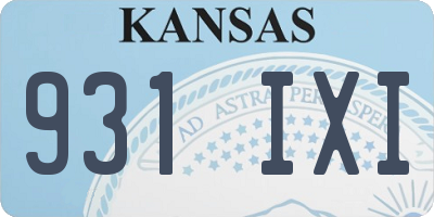 KS license plate 931IXI
