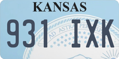 KS license plate 931IXK